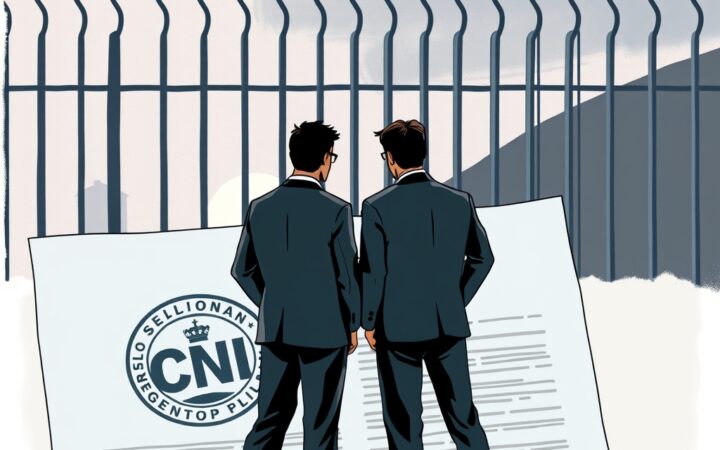 Ilustración editorial sobre los informes del CNI y la crisis de Ceuta.