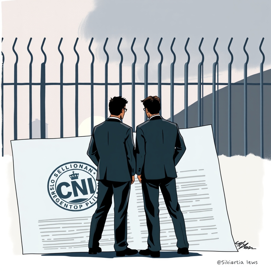 Ilustración editorial sobre los informes del CNI y la crisis de Ceuta.